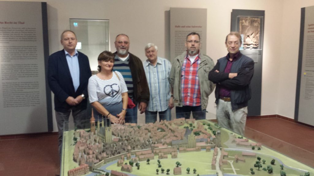 Besuch einer Delegation des Heimatvereins der Stadt Waldheim im Halloren und Salinemuseum, unter Leitung des Vorstandes des Vereins alte Salzstrasse Halle-Prag